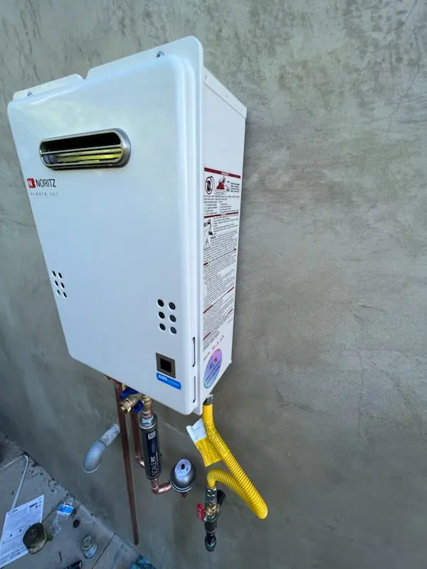 Tankless water heater installation for Belford homes